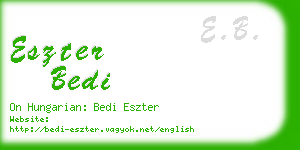 eszter bedi business card